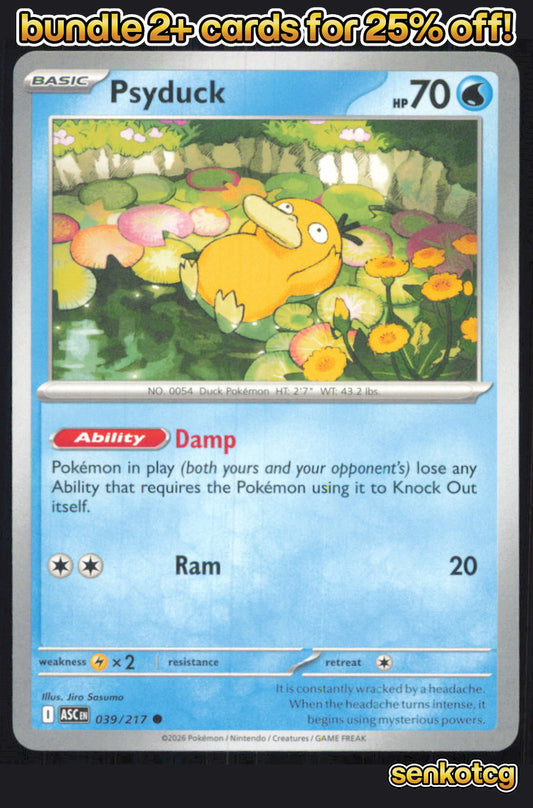 🎴 Psyduck 039/217 Common Ascended Heroes NM