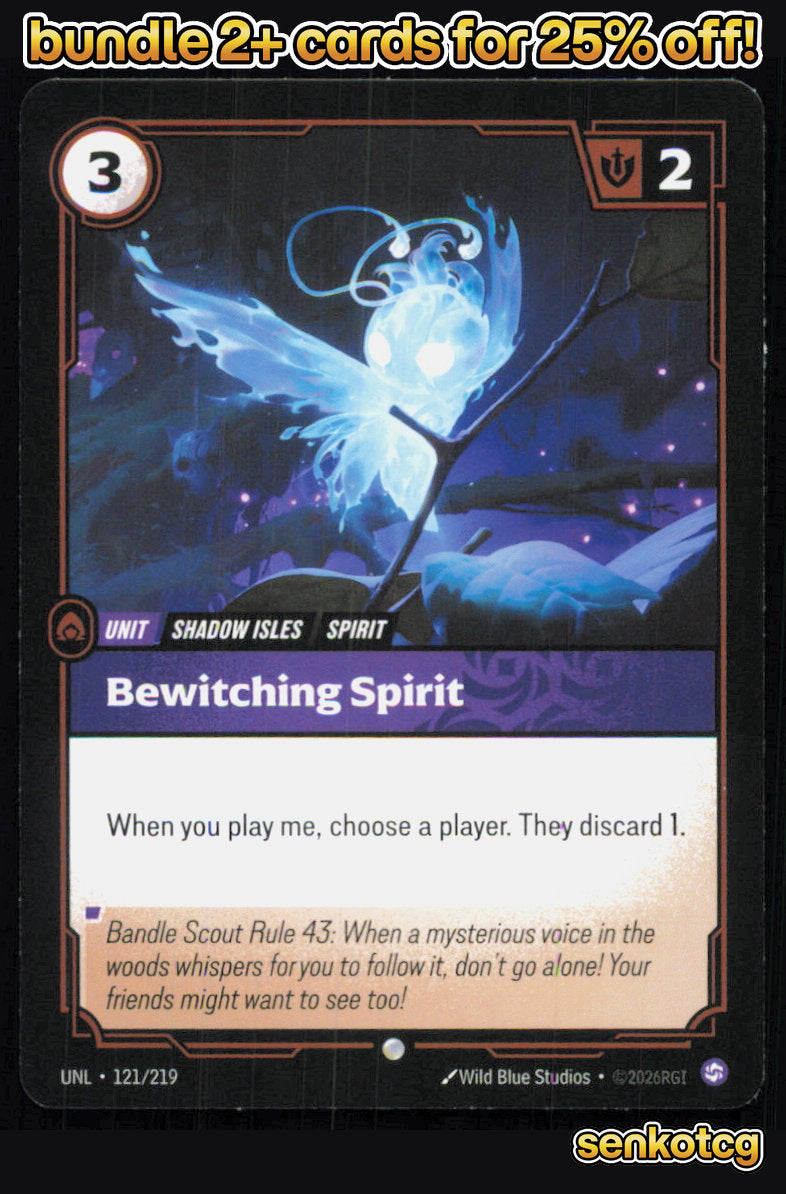 🎴 Bewitching Spirit 121/219 Common Unleashed NM