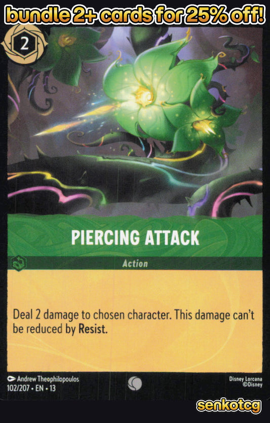 🎴 Piercing Attack 102/204 Common Attack of the Vine! NM