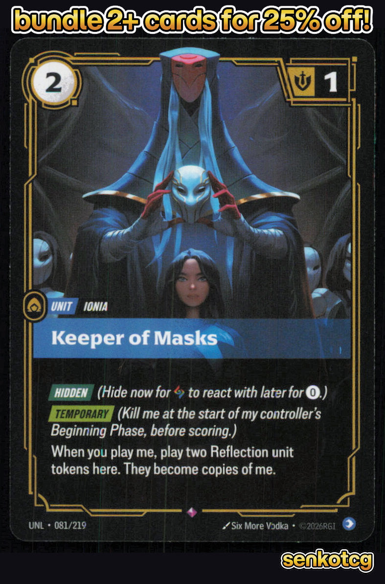 🎴 Keeper of Masks 081/219 Rare Foil Unleashed NM