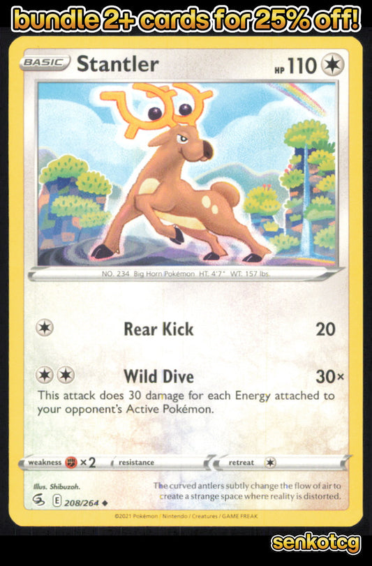 🎴 Stantler 208/264 Uncommon Fusion Strike NM