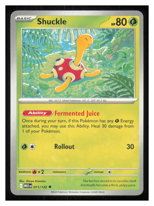 🎴 Shuckle 011/132 Uncommon Mega Evolution NM