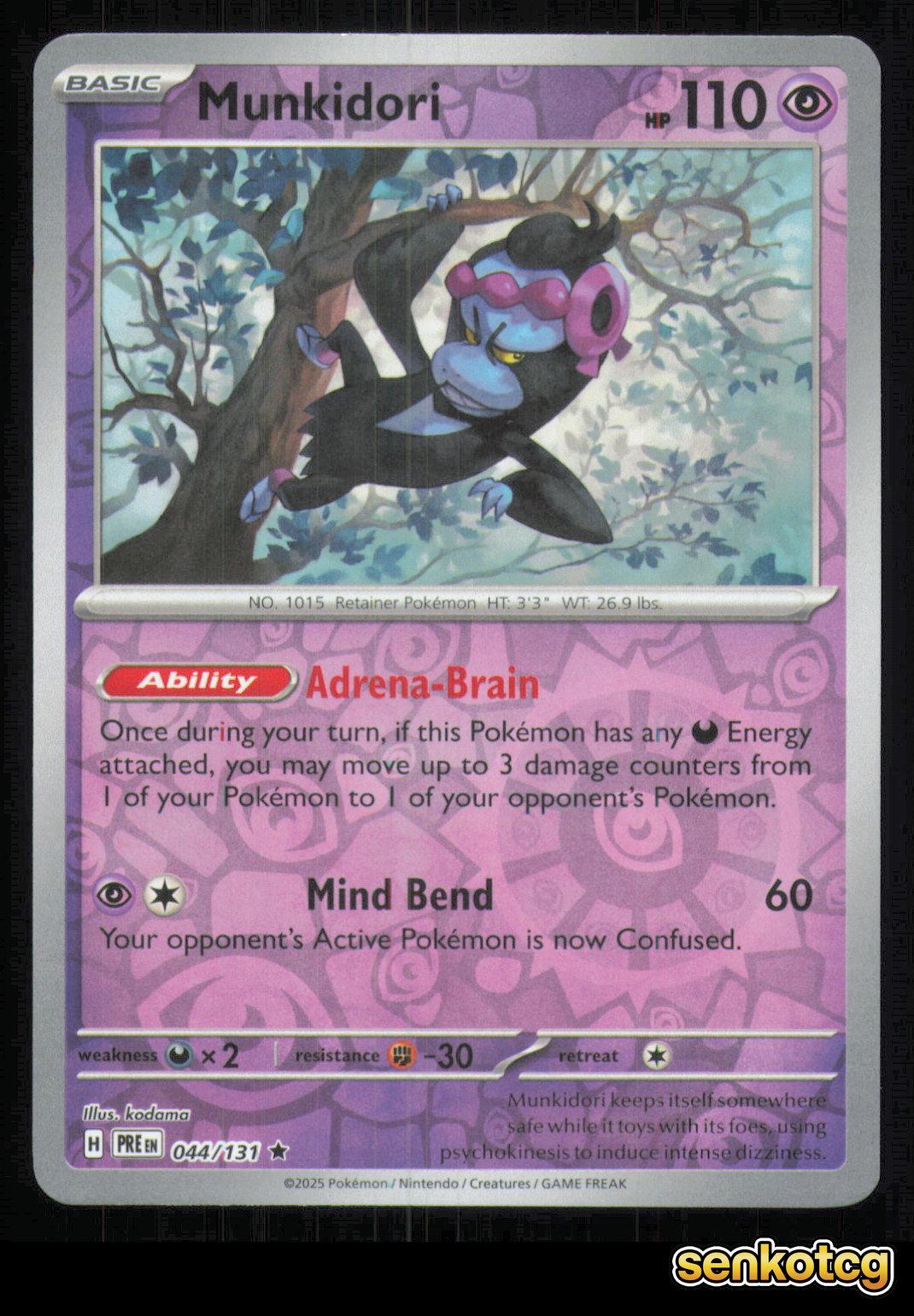 🎴 Munkidori 044/131 Reverse Holo Prismatic Evolutions NM 🎨 kodama
