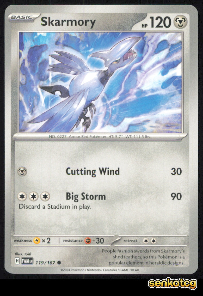 🎴 Skarmory 119/167 Common Twilight Masquerade NM