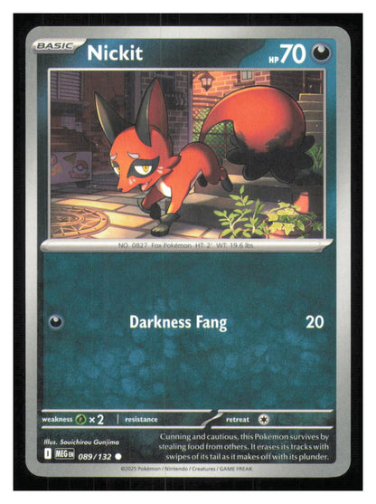 🎴 Nickit 089/132 Common Mega Evolution NM