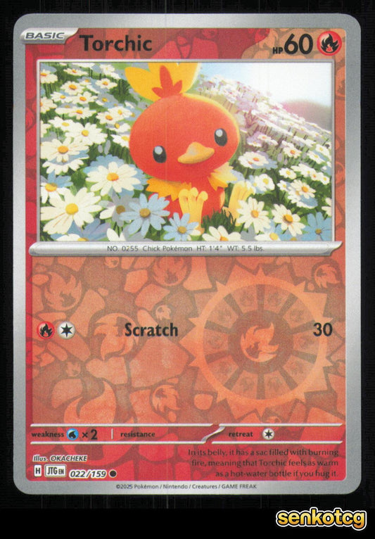 🎴 Torchic 022/159 Reverse Holo Journey Together NM 🎨 OKACHEKE