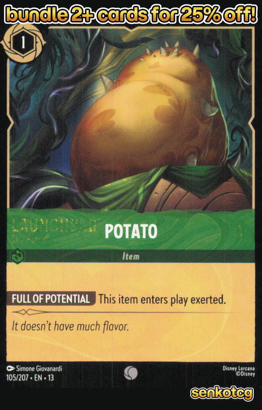 🎴 Potato 105/204 Common Attack of the Vine! NM