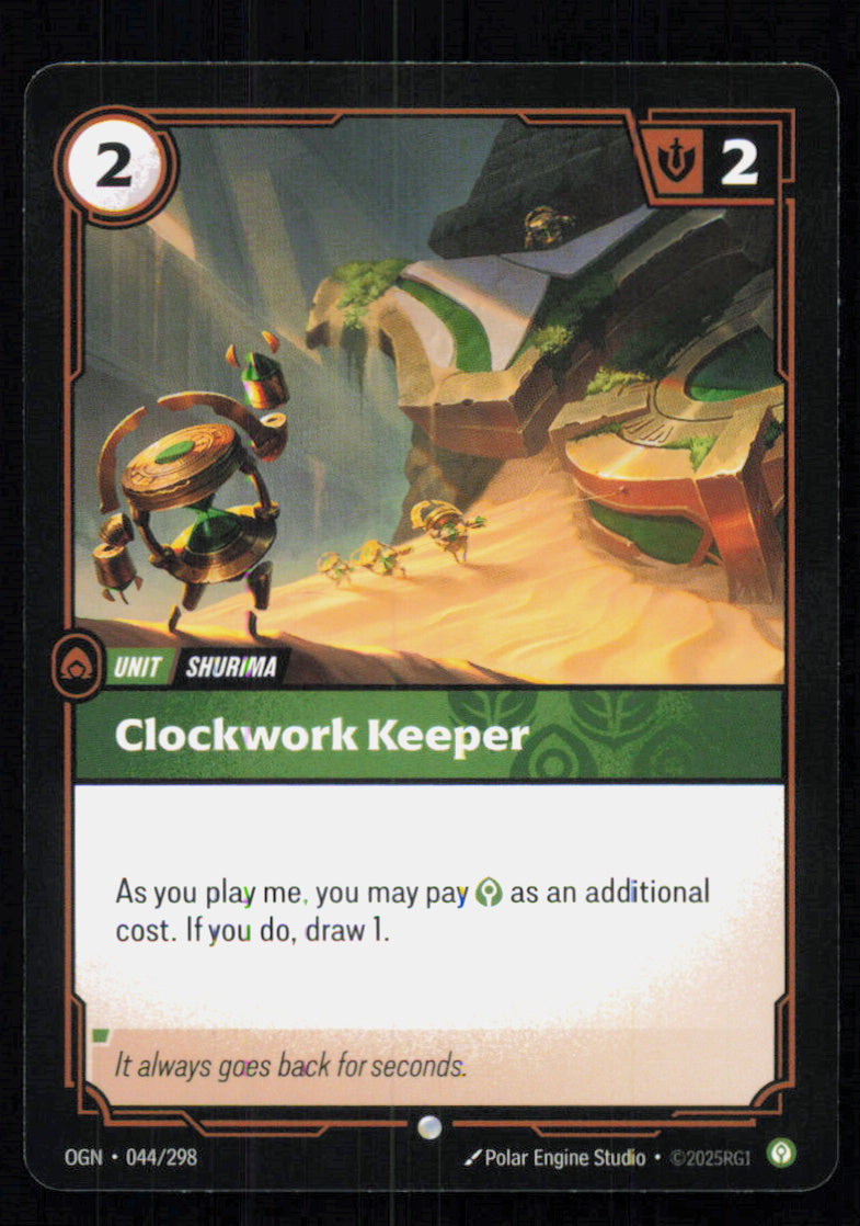 🎴 Clockwork Keeper 044/298 Common OGN Origins NM