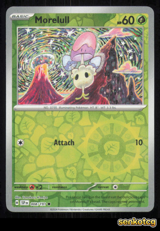 🎴 Morelull 008/191 Reverse Holo Surging Sparks NM 🎨 Komiya
