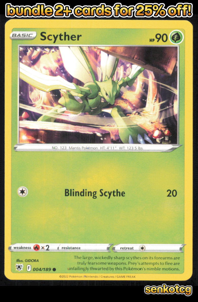 🎴 Scyther 004/189 Common Astral Radiance NM