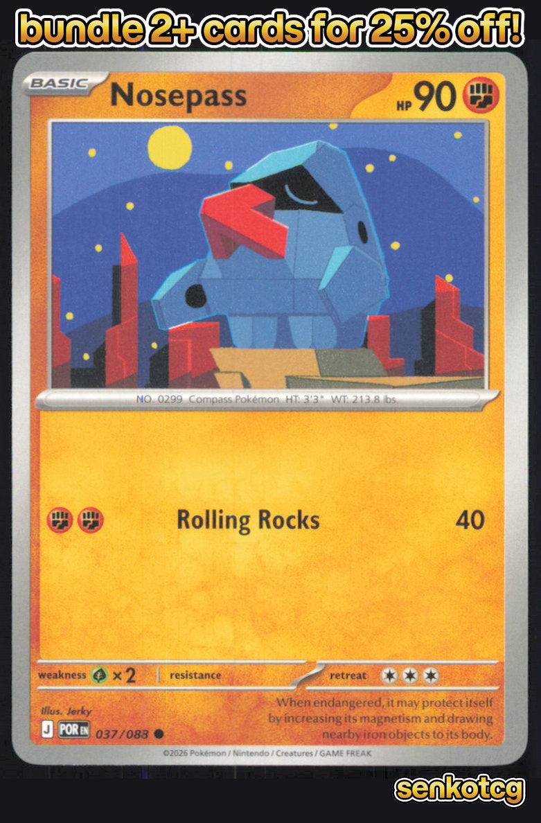 🎴 Nosepass 037/088 Common Perfect Order NM 🎨 Jerky