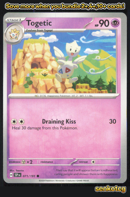 🎴 Togetic 071/191 Common Surging Sparks NM 🎨 Teeziro