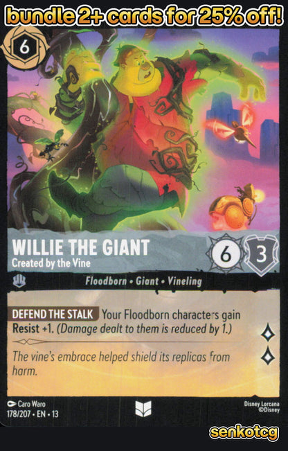 🎴 Willie the Giant - Created by the Vine 178/204 Attack of the Vine! NM
