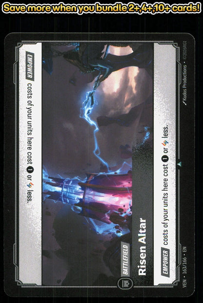 🎴 Risen Altar 163/166 Uncommon Vendetta NM 🎨 Productions