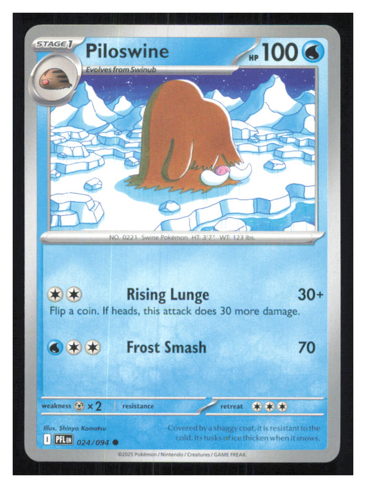 🎴 Piloswine 024/094 Common PFL Phantasmal Flames NM