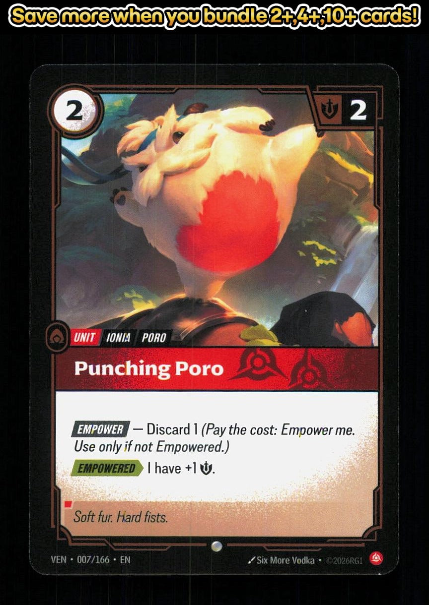 🎴 Punching Poro 007/166 Common Vendetta NM 🎨 Vodka