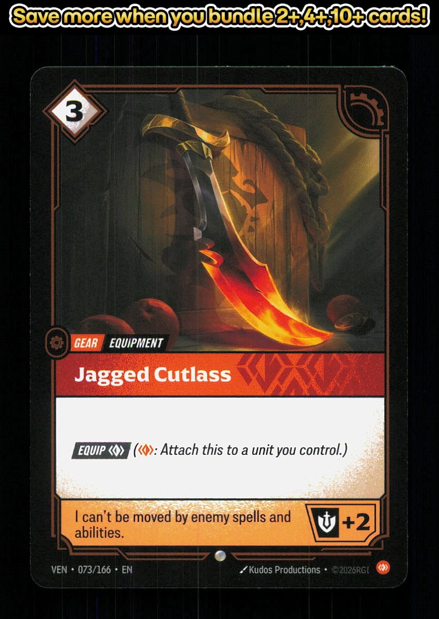 🎴 Jagged Cutlass 073/166 Common Vendetta NM 🎨 Productions