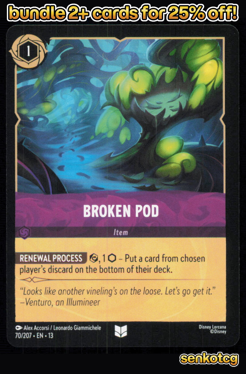🎴 Broken Pod 70/204 Uncommon Attack of the Vine! NM