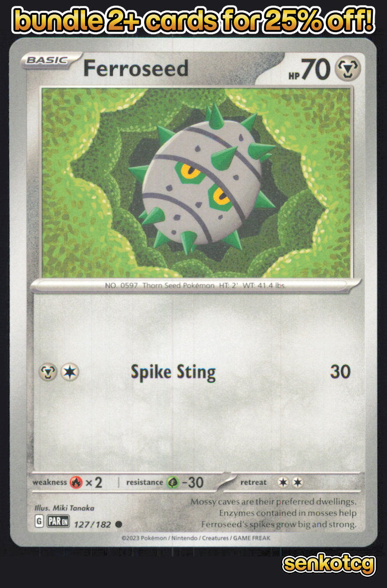 🎴 Ferroseed 127/182 Common Paradox Rift NM