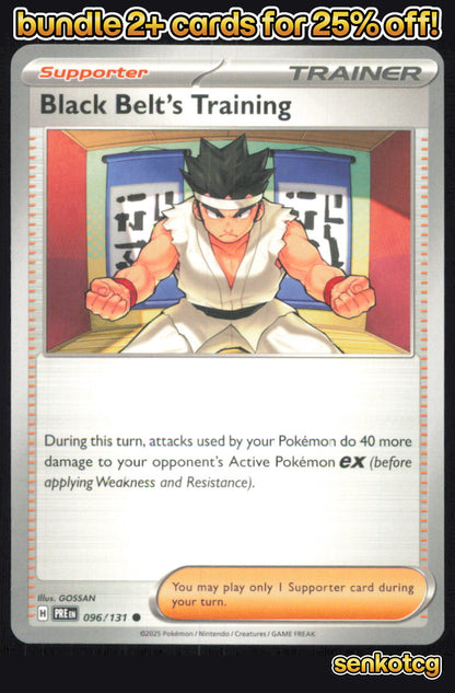 🎴 Black Belt's Training 096/131 Common Prismatic Evolutions NM 🎨 GOSSAN