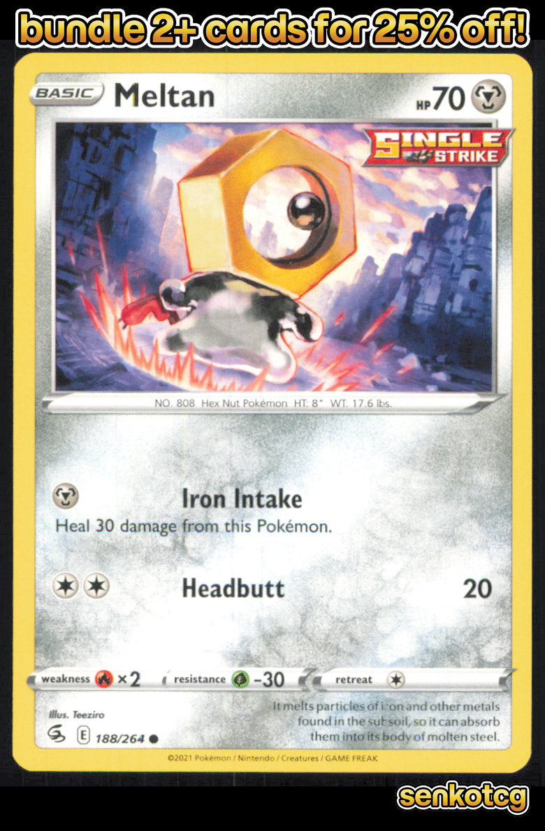 🎴 Meltan 188/264 Common Fusion Strike NM