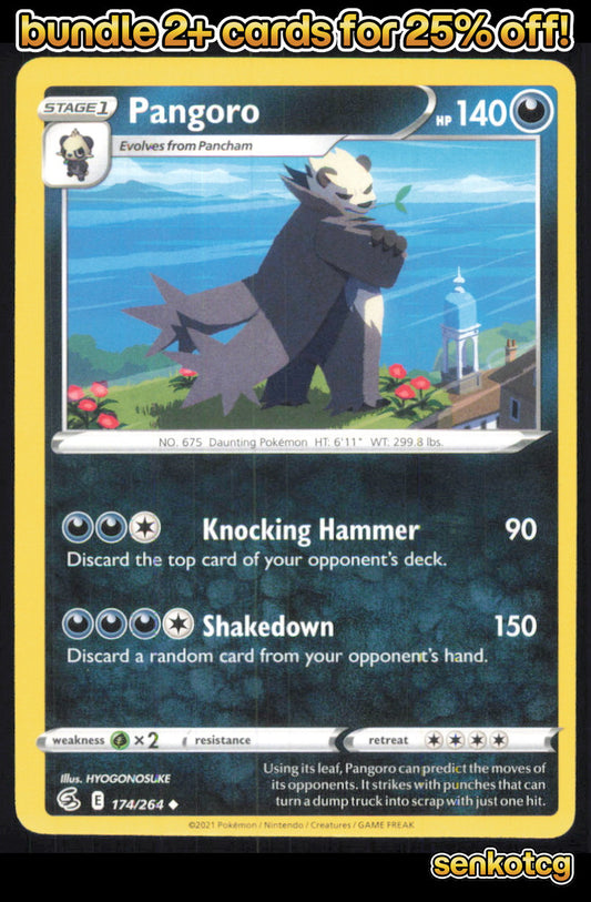 🎴 Pangoro 174/264 Uncommon Fusion Strike NM