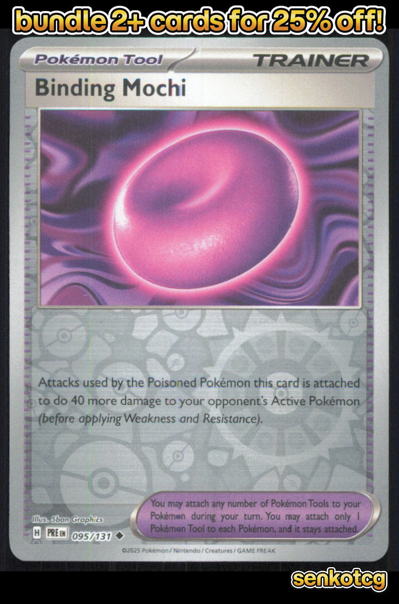 🎴 Binding Mochi 095/131 Uncommon Reverse Holo Prismatic Evolutions NM