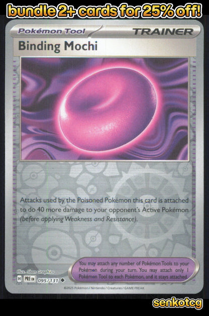 🎴 Binding Mochi 095/131 Uncommon Reverse Holo Prismatic Evolutions NM