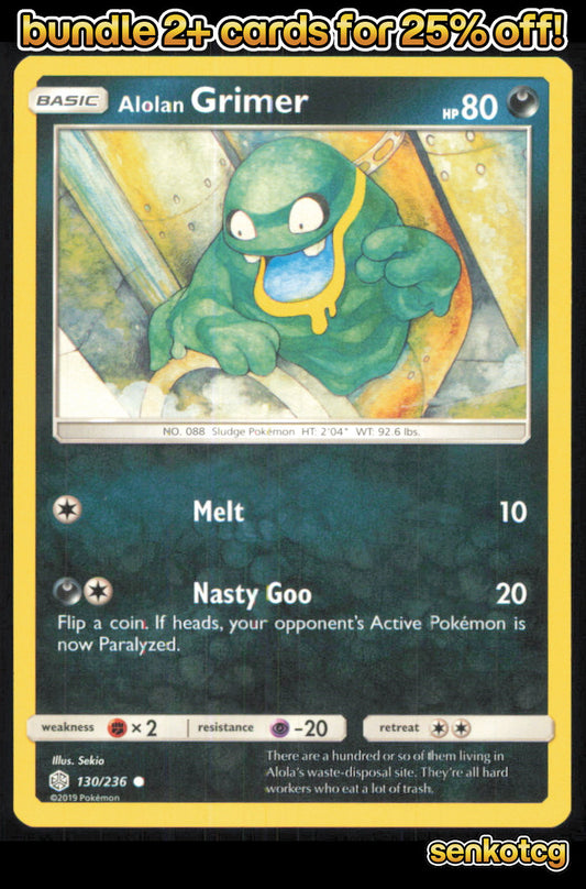 🎴 Alolan Grimer 130/236 Common Cosmic Eclipse NM
