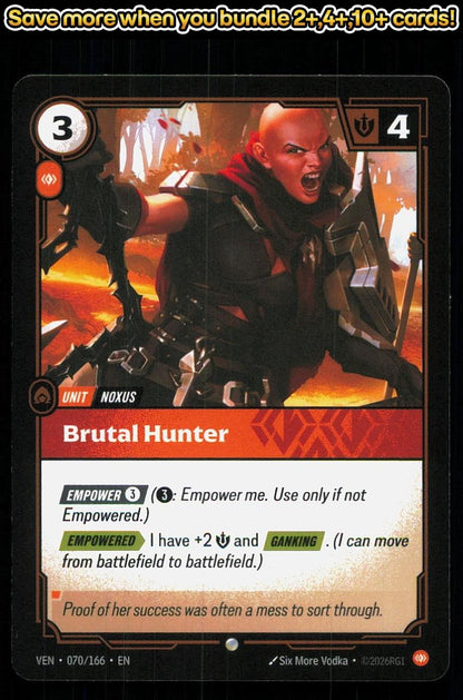 🎴 Brutal Hunter 070/166 Common Vendetta NM 🎨 Vodka
