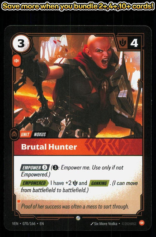 🎴 Brutal Hunter 070/166 Common Vendetta NM 🎨 Vodka