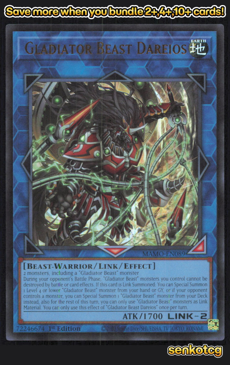🎴 Gladiator Beast Dareios MAMO-EN089 Ultra Rare