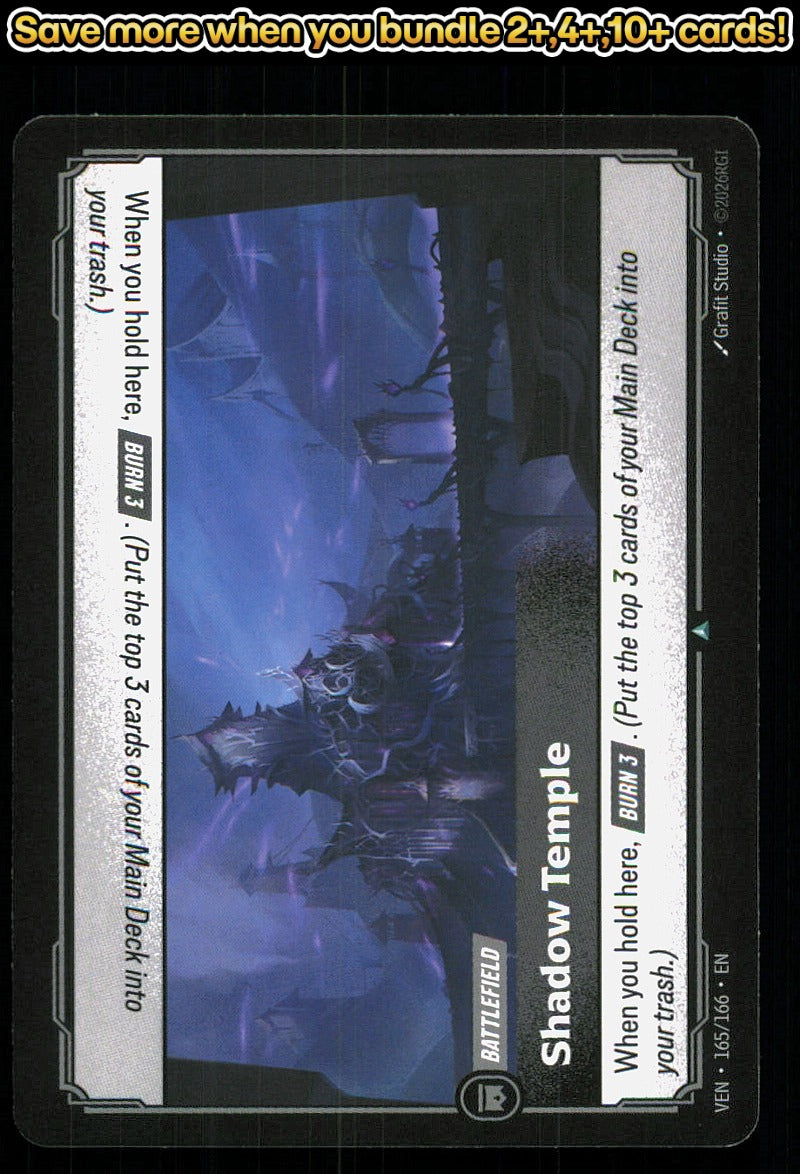 🎴 Shadow Temple 165/166 Uncommon Vendetta NM 🎨 Studio