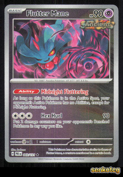 🎴 Roaring Moon 065/131 Reverse Holo Prismatic Evolutions NM 🎨 hncl
