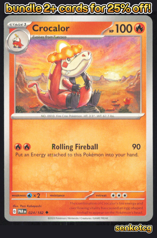 🎴 Crocalor 024/182 Uncommon Paradox Rift NM