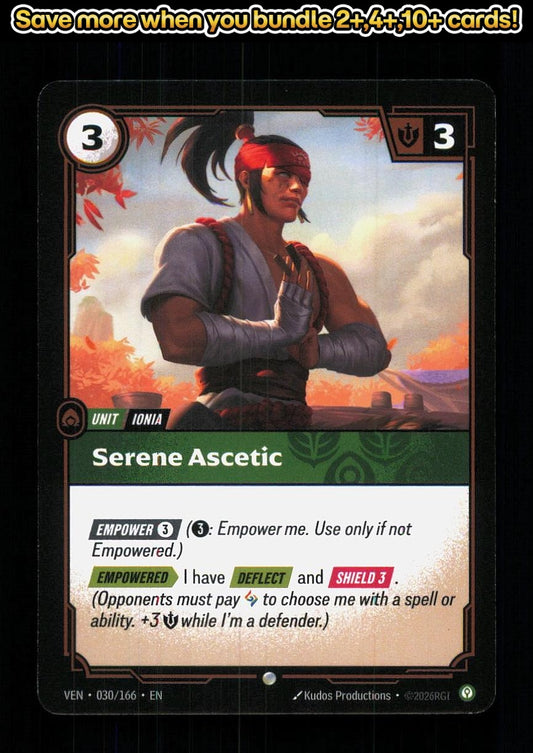 🎴 Serene Ascetic 030/166 Common Vendetta NM 🎨 Productions