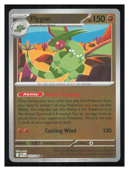 🎴 Flygon 053/094 Rare Reverse Holo PFL Phantasmal Flames NM