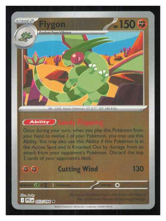 🎴 Flygon 053/094 Rare Reverse Holo PFL Phantasmal Flames NM