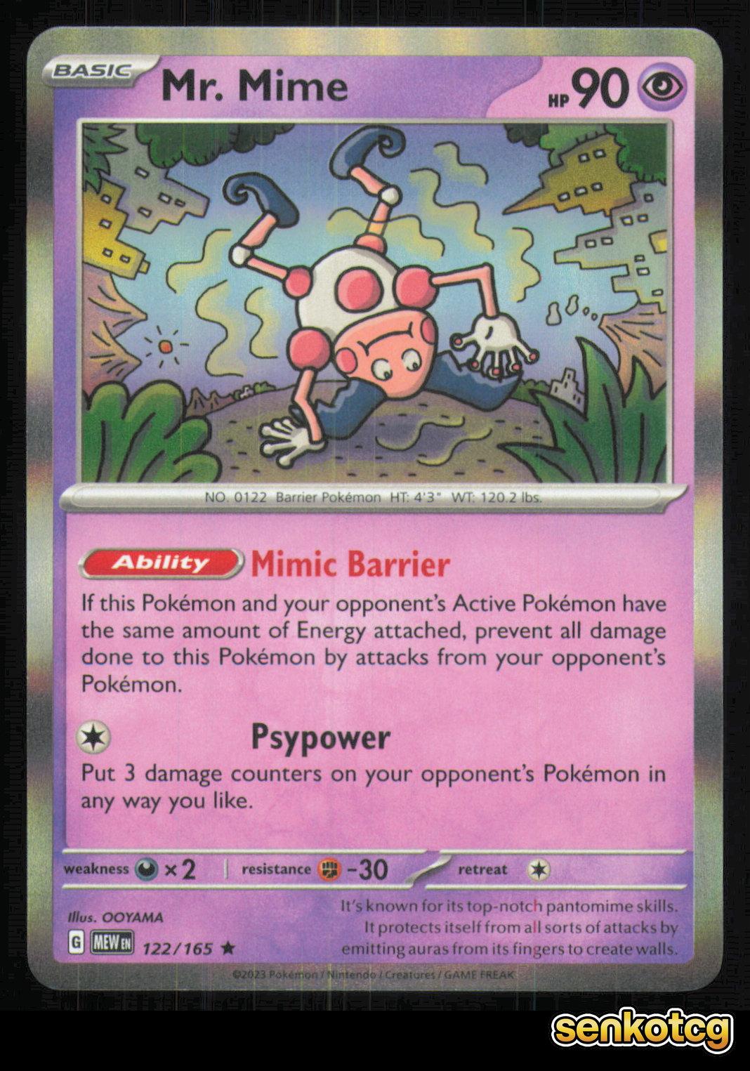 🎴 Mr. Mime 122/165 151 NM 🎨 OOYAMA
