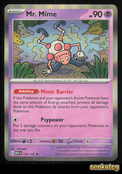 🎴 Mr. Mime 122/165 151 NM 🎨 OOYAMA