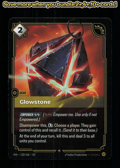 🎴 Glowstone 133/166 Rare Foil Vendetta NM 🎨 Productions