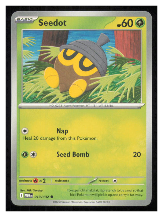 🎴 Seedot 013/132 Common Mega Evolution NM
