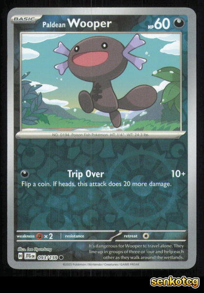 🎴 Paldean Wooper 093/159 Reverse Holo Journey Together NM 🎨 HyunJung