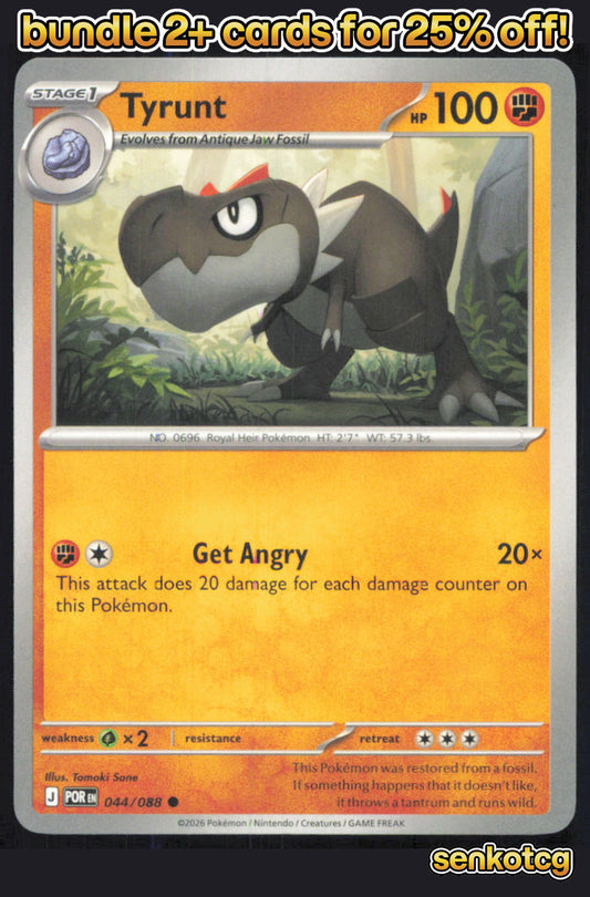 🎴 Tyrunt 044/088 Common Perfect Order NM 🎨 Sone