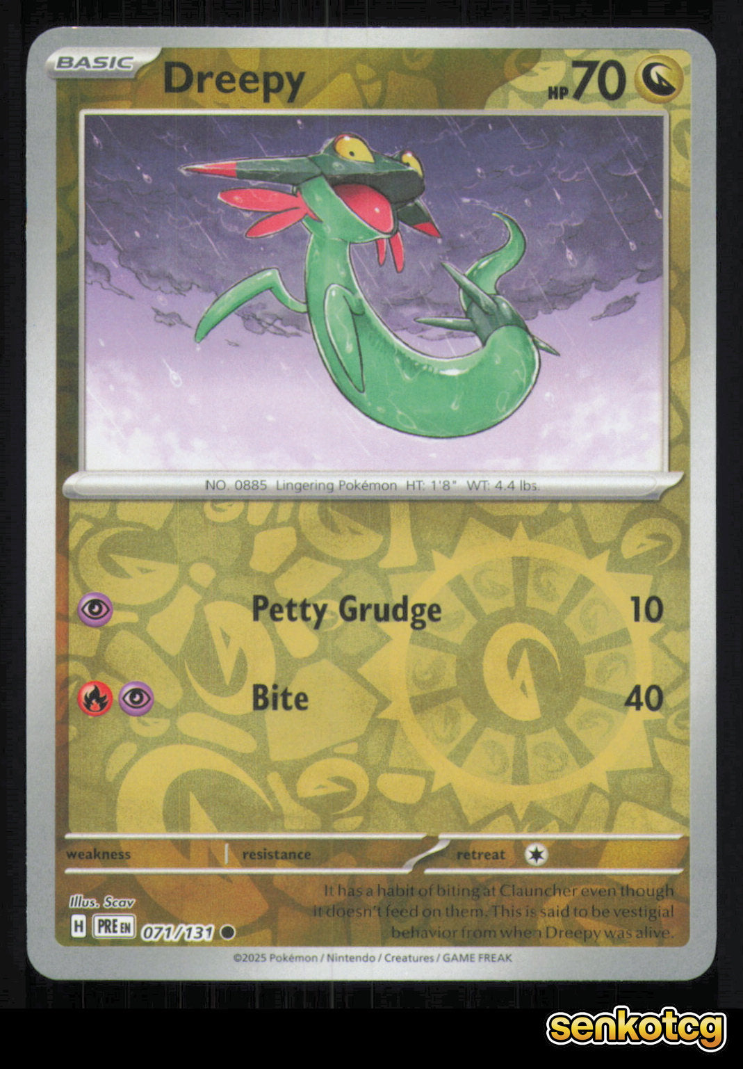 🎴 Dreepy 071/131 Reverse Holo Prismatic Evolutions NM 🎨 Scav