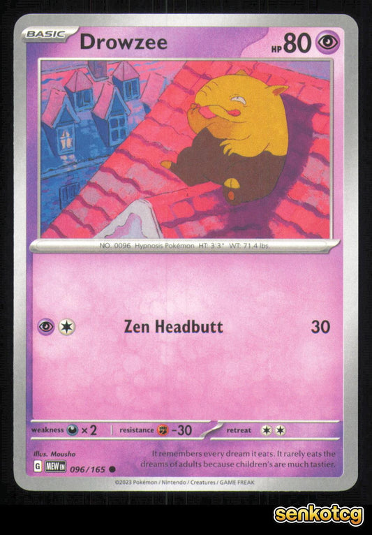 🎴 Drowzee 096/165 151 NM 🎨 Mousho