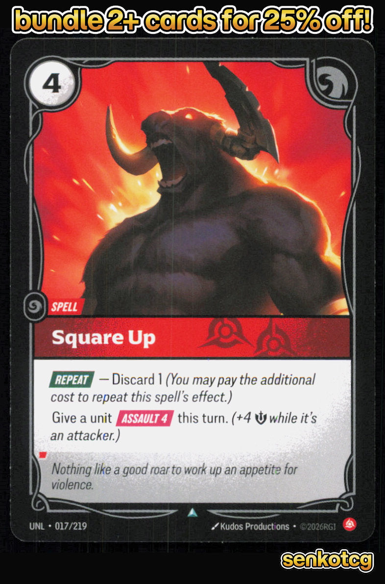 🎴 Square Up 017/219 Uncommon Unleashed NM