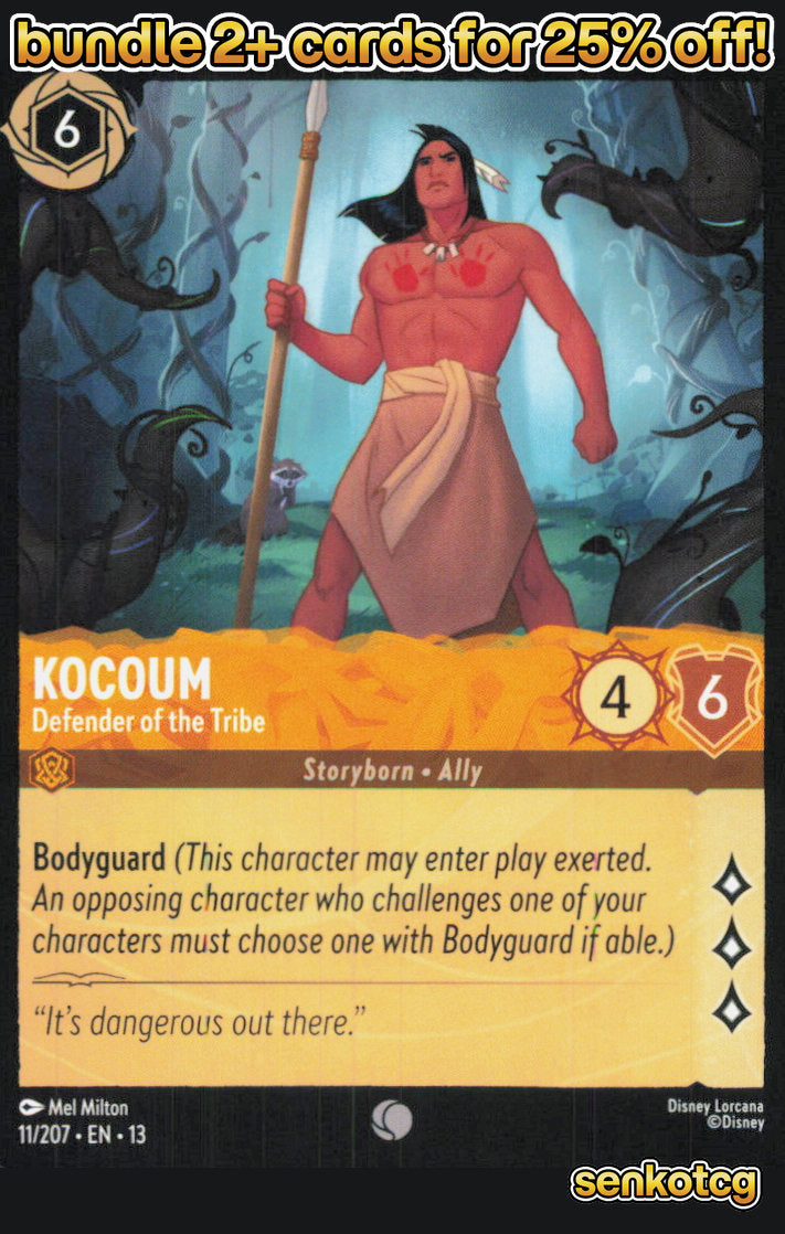 🎴 Kocoum - Defender of the Tribe 11/204 Common Attack of the Vine! NM