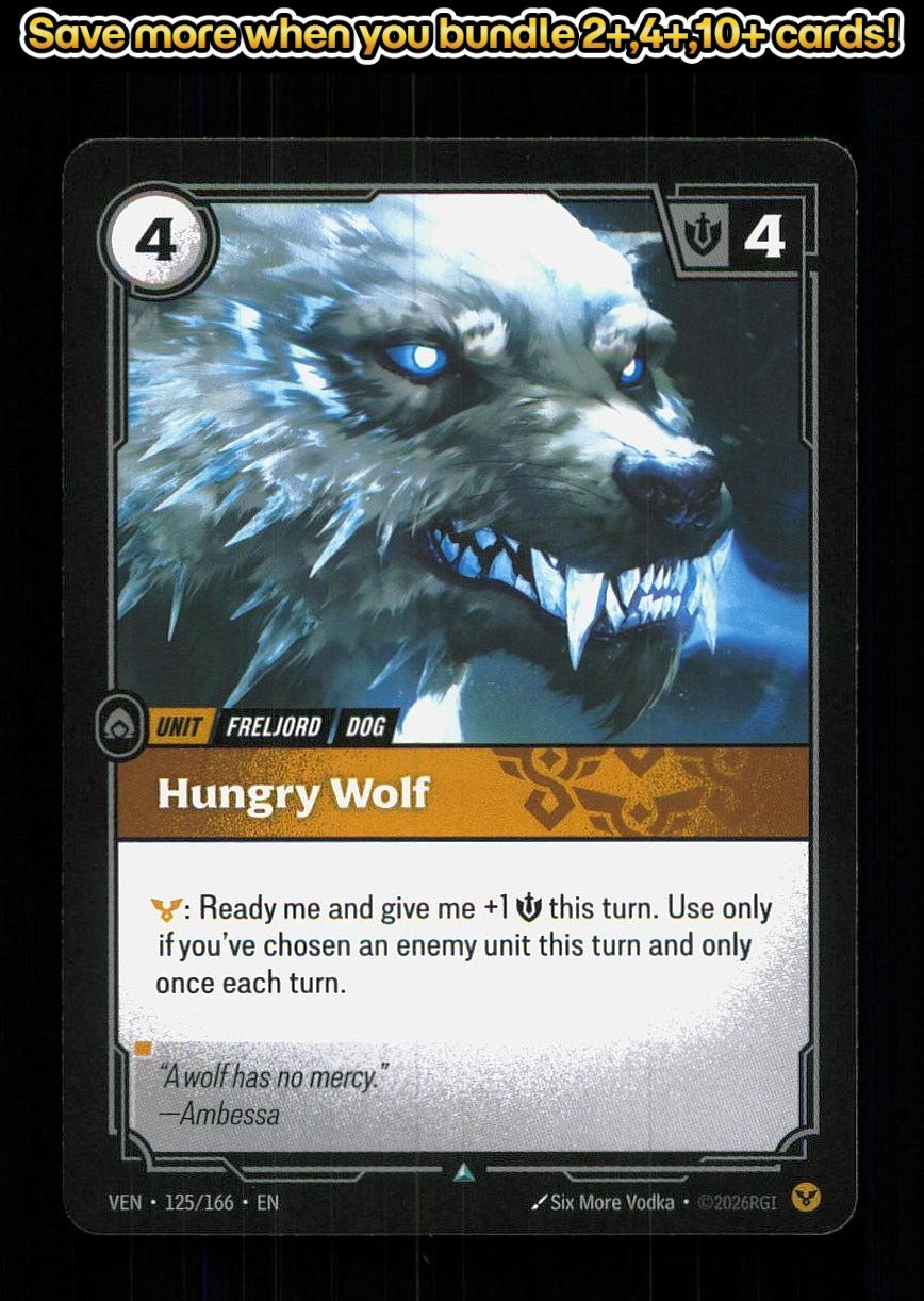 🎴 Hungry Wolf 125/166 Uncommon Foil Vendetta NM 🎨 Vodka