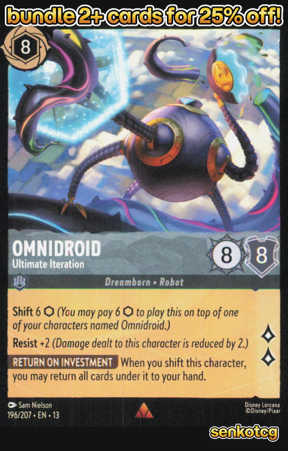 🎴 Omnidroid - Ultimate Iteration 196/204 Rare Attack of the Vine! NM